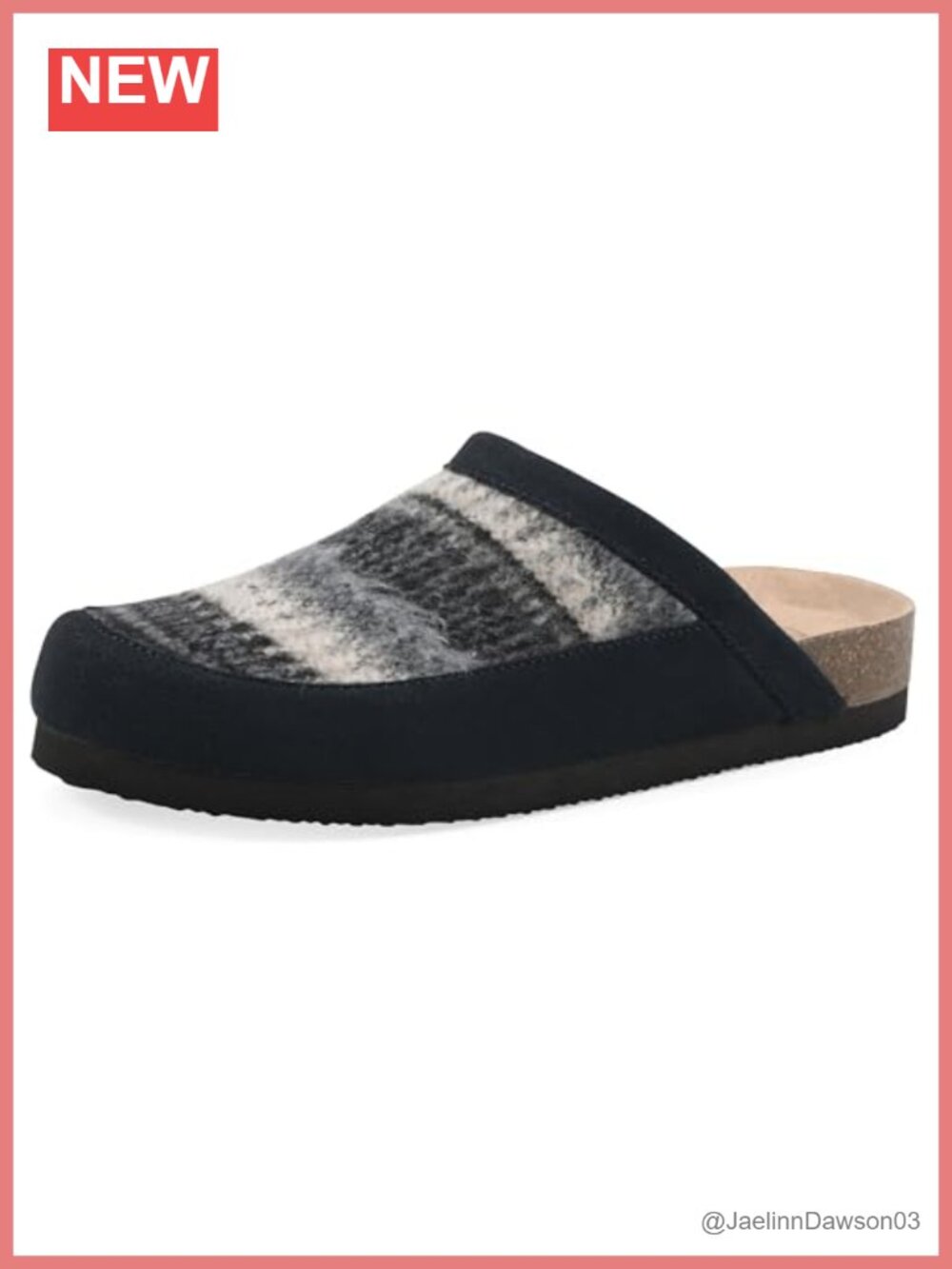Cozy Patterned Fabric Clog Slippers with Contoured Footbed